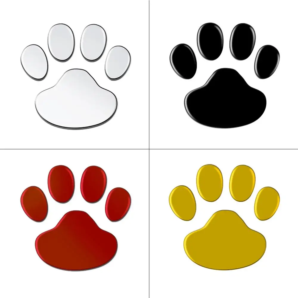 1pair/set 3D Stickers Paw Animal Dog Cat Cool Design Bear Foot Prints Footprint Decal Car Stickers for Auto Motorcycle