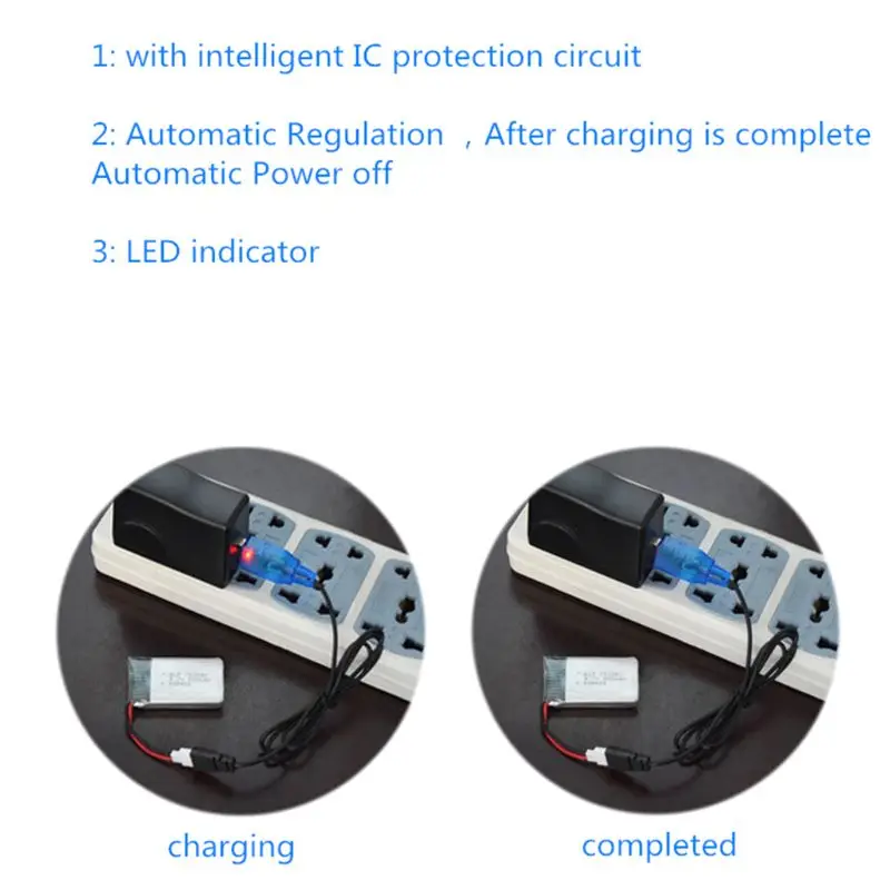 3.7V Battery Charging Units USB Battery Charger For JST-2P reverse Female Plug