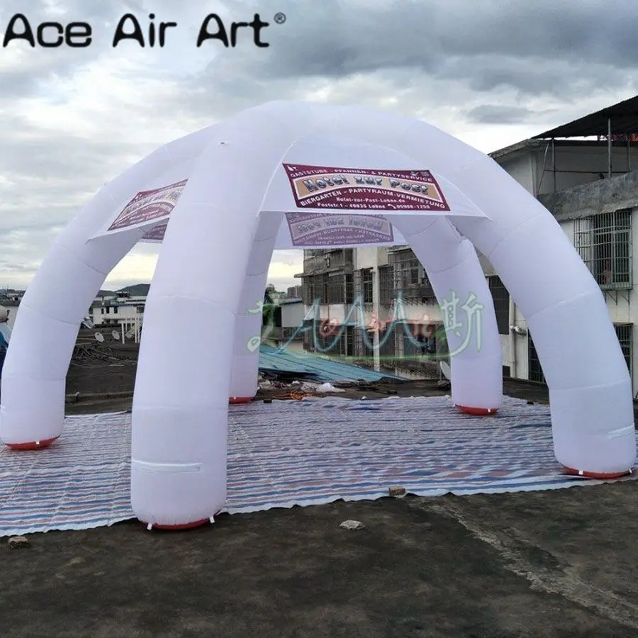 

6.6m x 3.3mH Colorful Led White Inflatable Spider Tent Dome Marquee for Outdoor Advertising Promotion