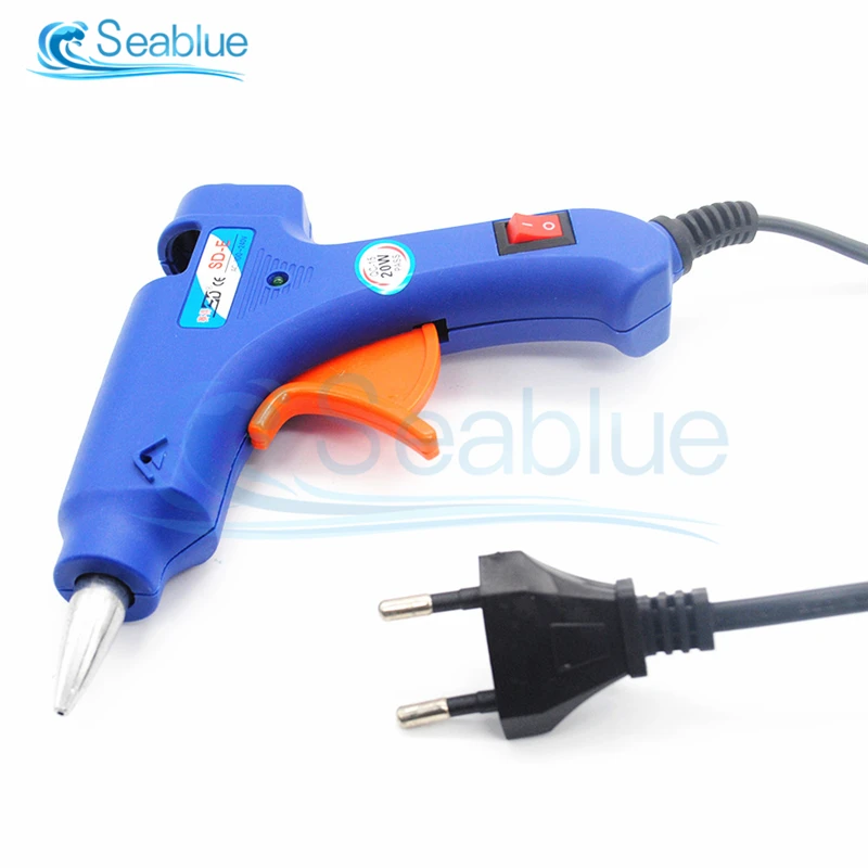 110V 220V 20W High Temperature Heater Hot Melt Glue Gun Repair Tool Mini Heat Gun US/EU Plug Use 7MM Hot Melt Glue Stick