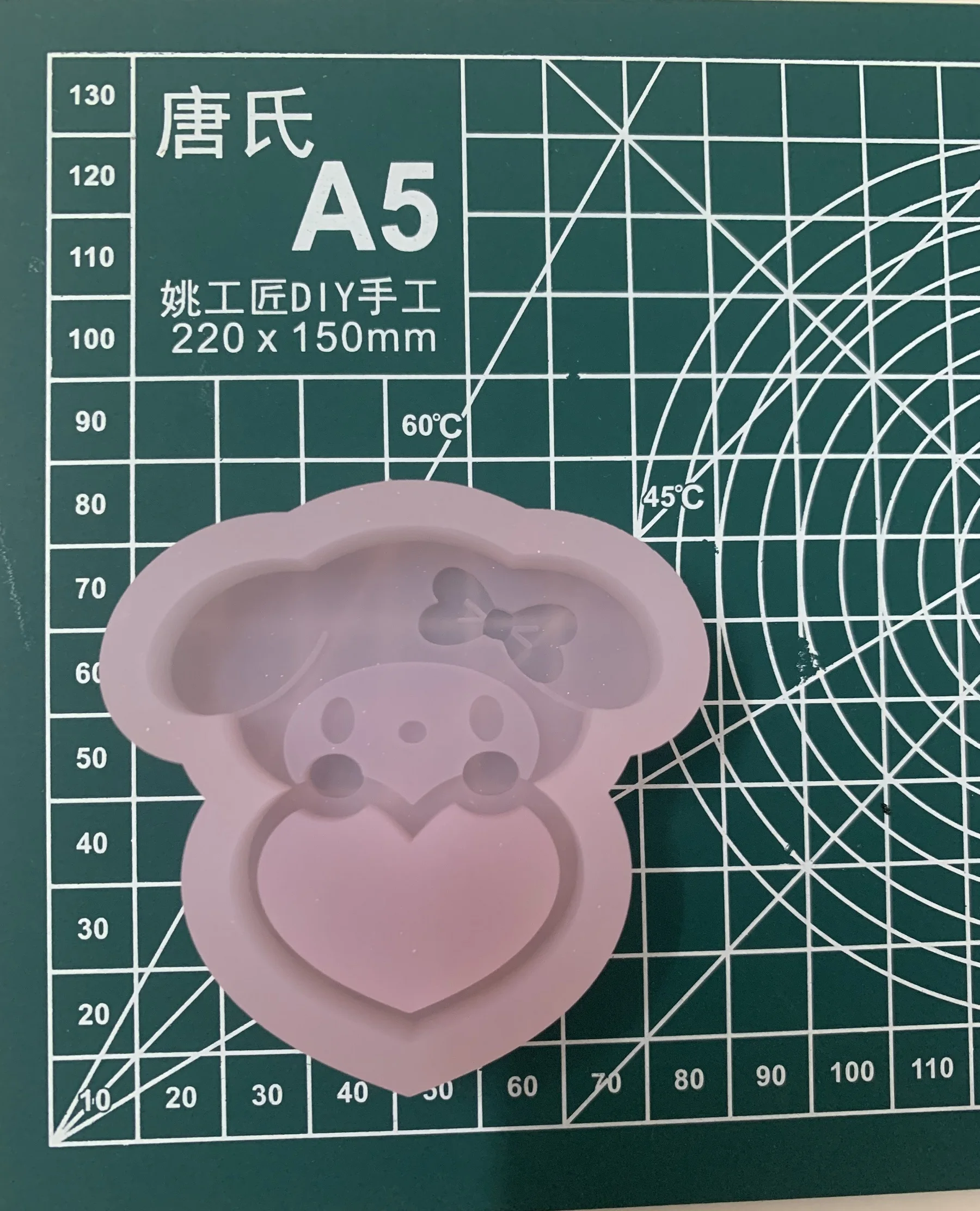 wsy-128 kitty heart quicksand mold resin shaker mold silicone mold handmade replication mould