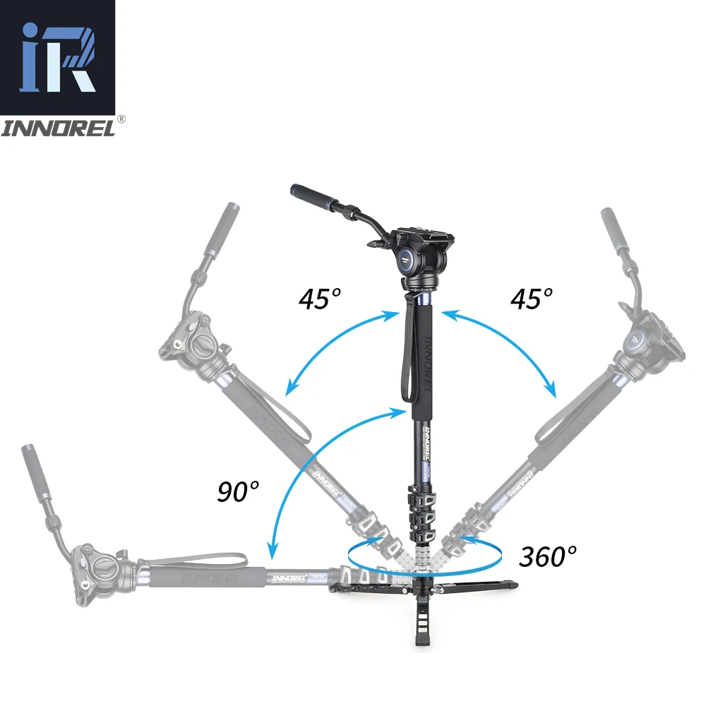 VM70K Professional Video Monopod Kit Unipod with Fluid Head Travel Tripod Stand for DSLR Camera Telescopic Camcorders Gopro