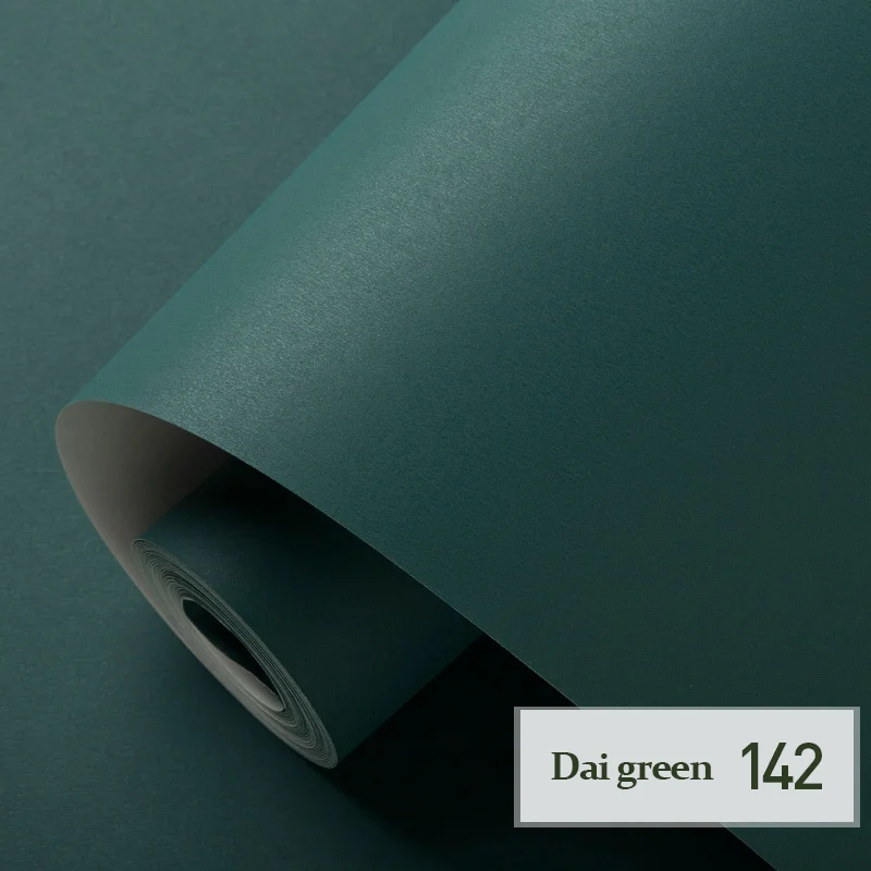 [กันน้ำและผ้ากันเปื้อน] Turquoise มะกอกสีเขียวสีน้ำเงินเข้มสีเขียววอลล์เปเปอร์โมเดิร์นเรียบง่าย Non-ทอผ้าไหมวอลล์เปเปอร์ป่าธรรมดา