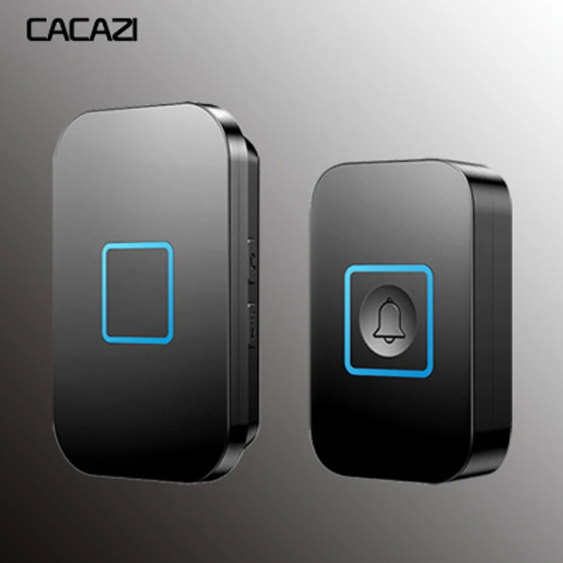 CACAZI HomeAC110-220V  Wireless Doorbell Waterproof  Transmitter and Receiver Calling Bell Chime 300M Remote