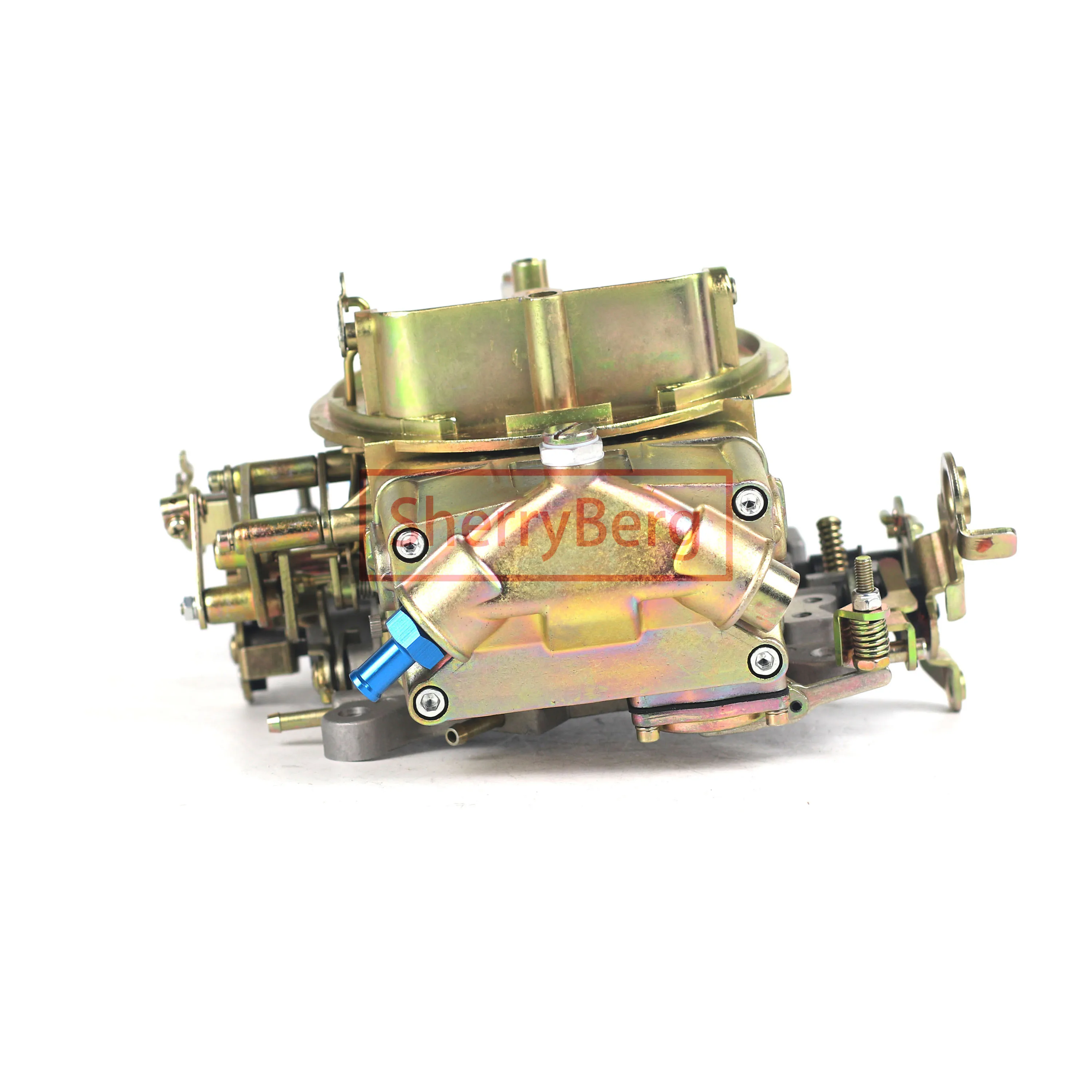 SherryBerg Carburador Carburetor Carb Rep. For Holley 0-4779C 4150 Double Pumper 750 CFM 4 Barrel Carb, Manual Choke GOLD Finish