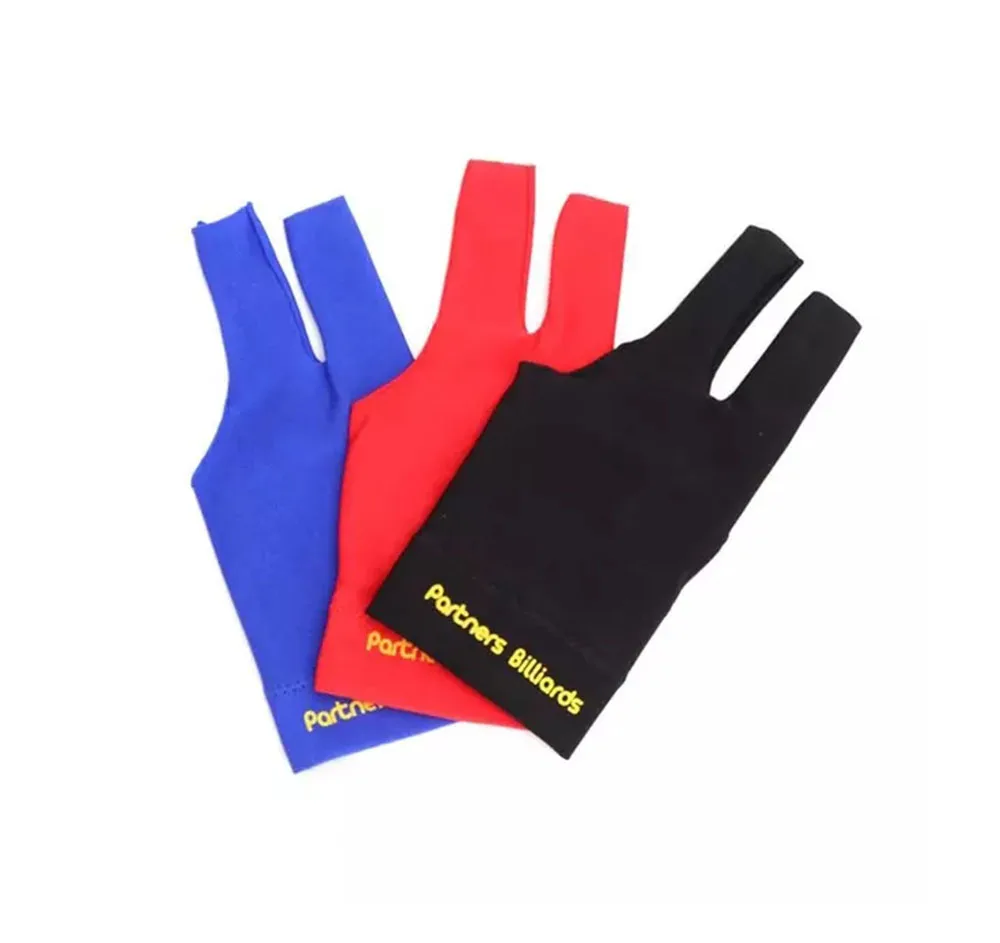 Elastic Lycra Billiard Glove for Billiard, Smooth, Left Hand, Three Finger, Billiard Accessories