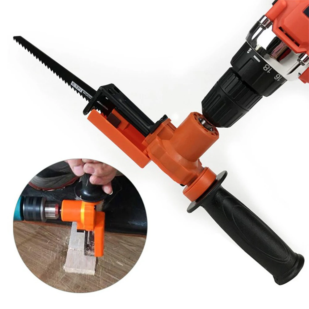 TAIMEI 375mm Electric  Drill Modified Cordless Reciprocating Saw Metal Wood Cutter Electric Drill Attachment With Blades Tool