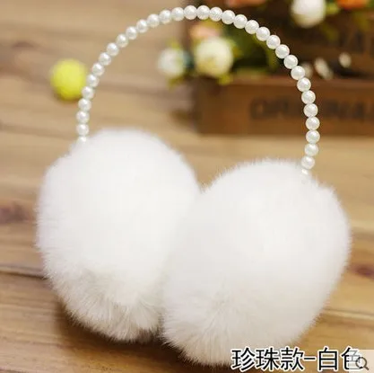 

Ladies Pearl Earmuffs Fashionable Wool-like Warm Elegant Lovely Accessories Soft High Quality Temperament Autumn Winter Earmuffs