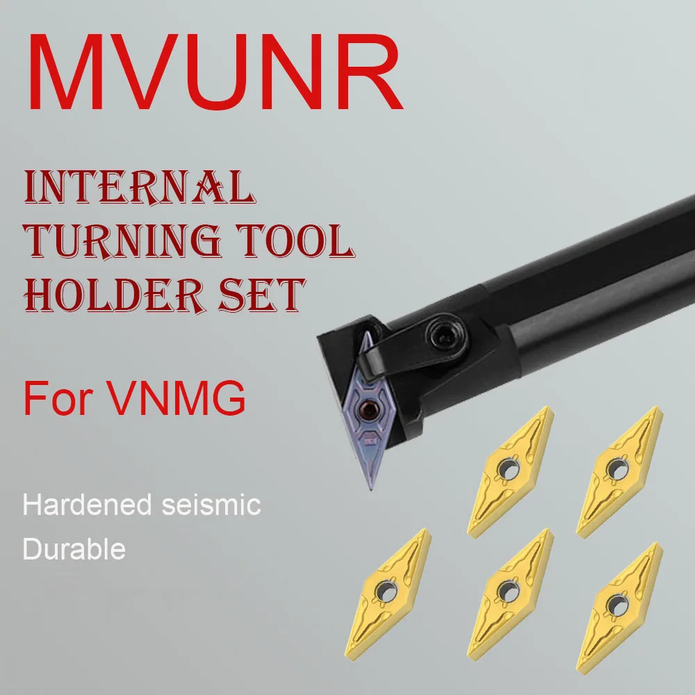 1PC S20R-MVUNR16 S25S-MVUNR16 Internal Turning Tool Holder CNC Lathe Bar Cutting Accessories +10PCS VNMG Carbide Inserts