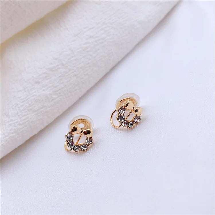 

Small bowknot without ear hole silicone earclip Fairy Sen Super Fairy Sweet Beauty Earrings Earrings Female