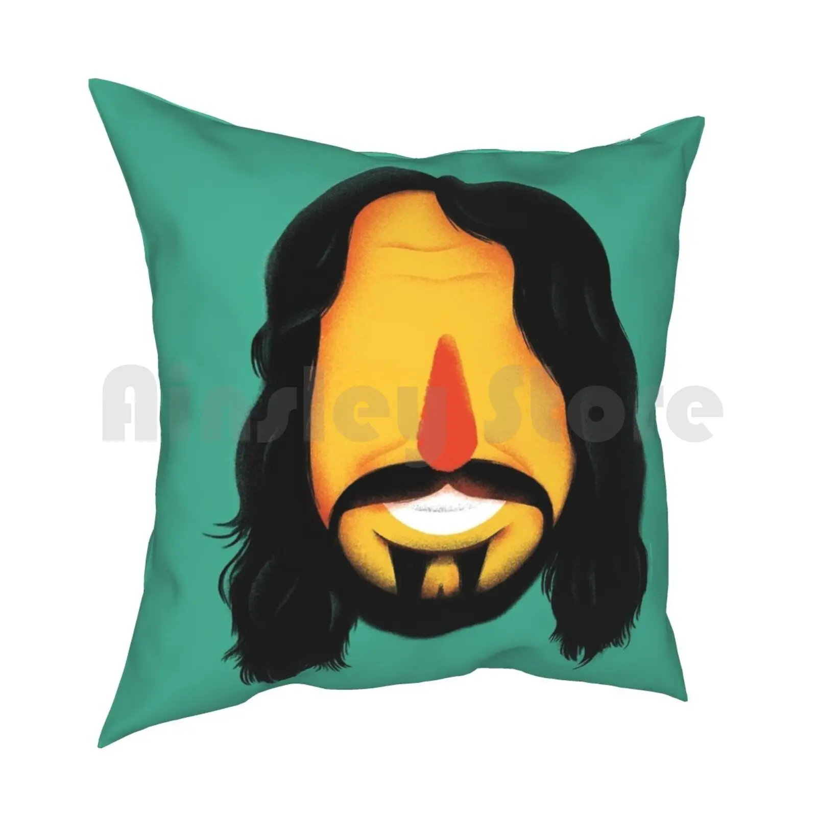 Dave Pillow Case Printed Home Soft Throw Pillow Music Character Cartoon Caricature Dave Grohl Fan Brush Artist Foo