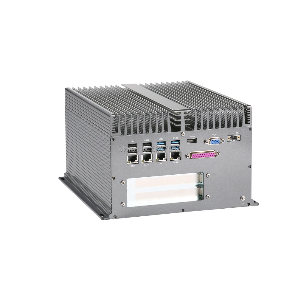 With 2*PCI 10*RS232 COM i7-6700HQ/i7-7920HQ Firewall Appliance Mini PC 4 Gigabit Ethernet RJ45 Intel i211AT NIC Pfsense Wind