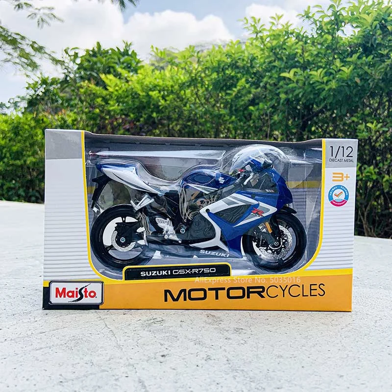 Maisto 1:12 스즈키 GSX-R750 V-Strom Factory Edition 정적 다이 캐스팅 차량 Collectible Motorcycle Model Toys