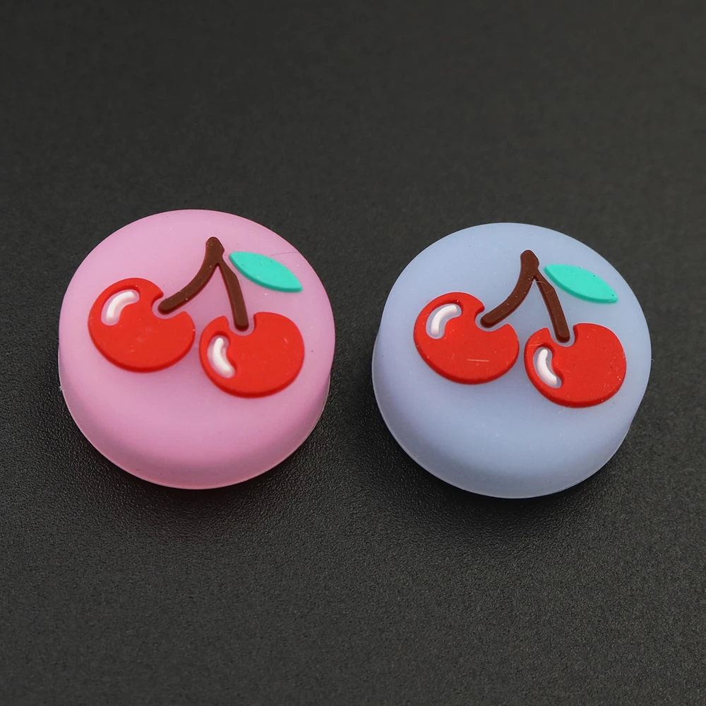 4 colori ciliegia per interruttore luminoso Jelly Cap animale incrocio Joystick in Silicone tappi impugnatura pollice per Controller nintendo Switch Lite