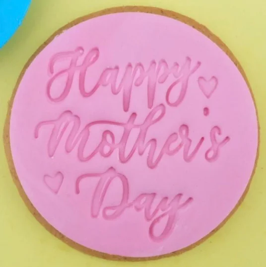 Cake Decoration 2inch Happy Mother's Day She Said Yes Impression Fondant Cookie Stamp Embosser Plastic Cutter He She Cake Mould