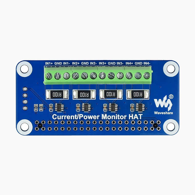 Current/Voltage/Power Monitor HAT  Consumption Monitoring Meter for Raspberry Pi 4/3/2 , I2C/SMBus 4-ch