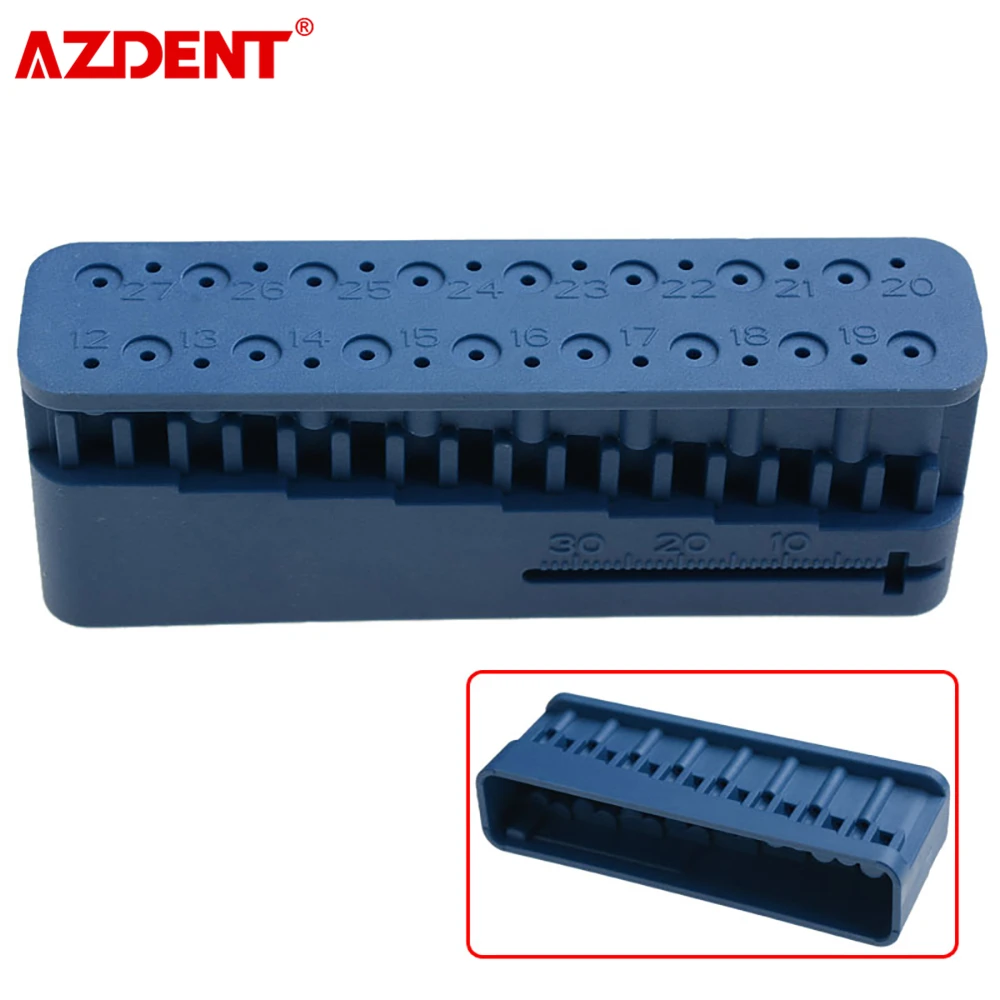 AZDENT-Mini Dental Endo, medición Autoclavable, limas de bloque endodóntico de plástico, regla de instrumento de dentista, 1 ud.