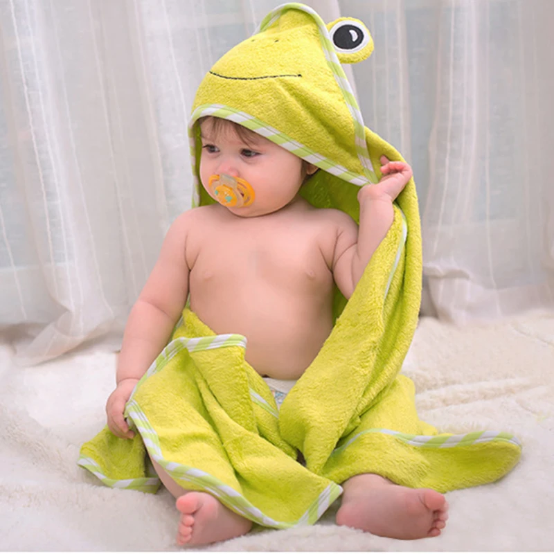 Baby Bath Towel With Hooded Super Absorbent Towel Cute Baby Poncho Organic-Bamboo Extra Soft And Thick Newborn Baby Washcloth