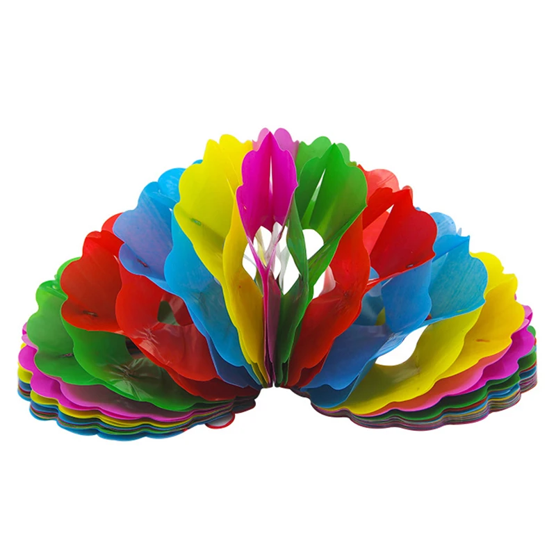 Large Colorful Garland Paper Pull Flower Magic Tricks Stage Gimmick Prop Comedy Accessories Appear Compression Flower Magia