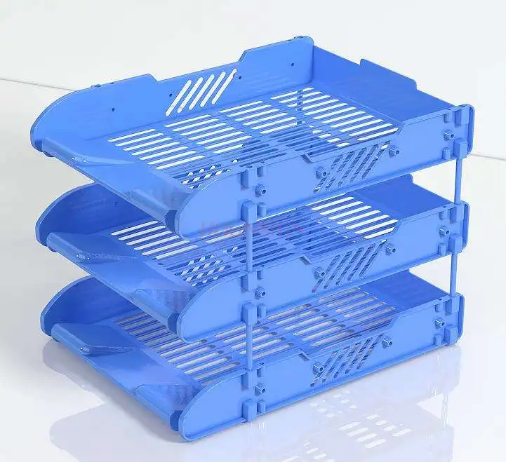 Three-tier file shelf rack office supplies folder storage box office file column 3-tier file information basket