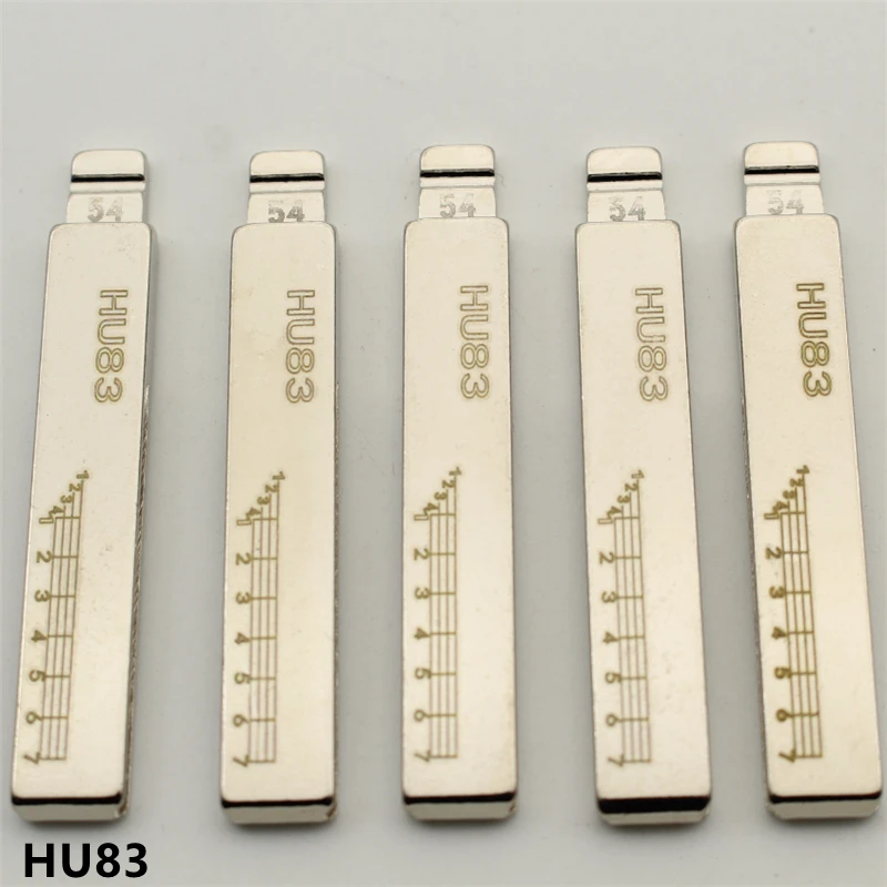 

XIEAILI OEM 30Pcs NO.54 HU83 Engraved Line Key Blade Scale Shearing Teeth Uncut Key Blade For Peugeot 307 For Citroen K436