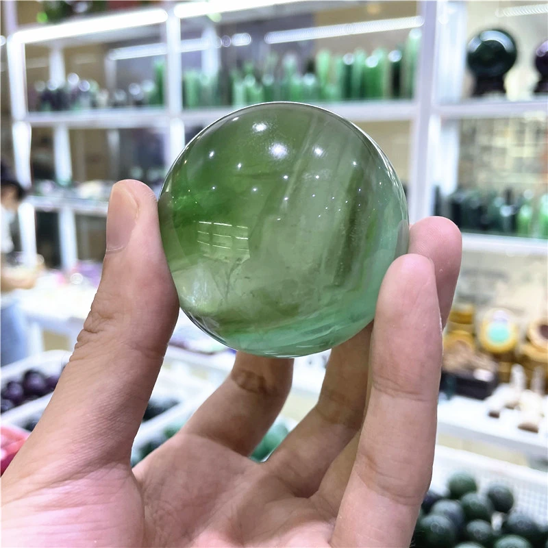 1PC  Beautiful Natural Green Fluorite Crystal Sphere Ball Mexico quartz Sphere with base reiki healing