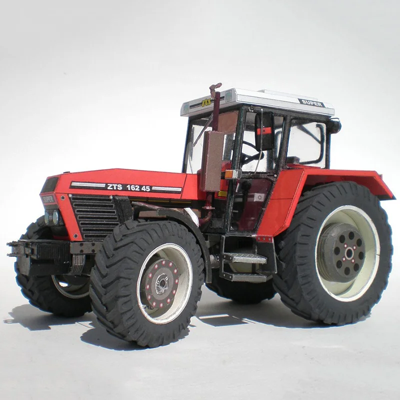 Zetor-Tractor de Origami checo para adolescentes y adultos, modelo de papel 3D plegable, manualidades DIY, juguetes artesanales hechos a mano, 1:32, 162 45, ZX-024