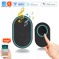 Wireless WiFi Doorbell Tuya Smart Home Security Alarm System Connect 433MHz Detector Alert Mode Welcome Doorbell LED Lights Kit