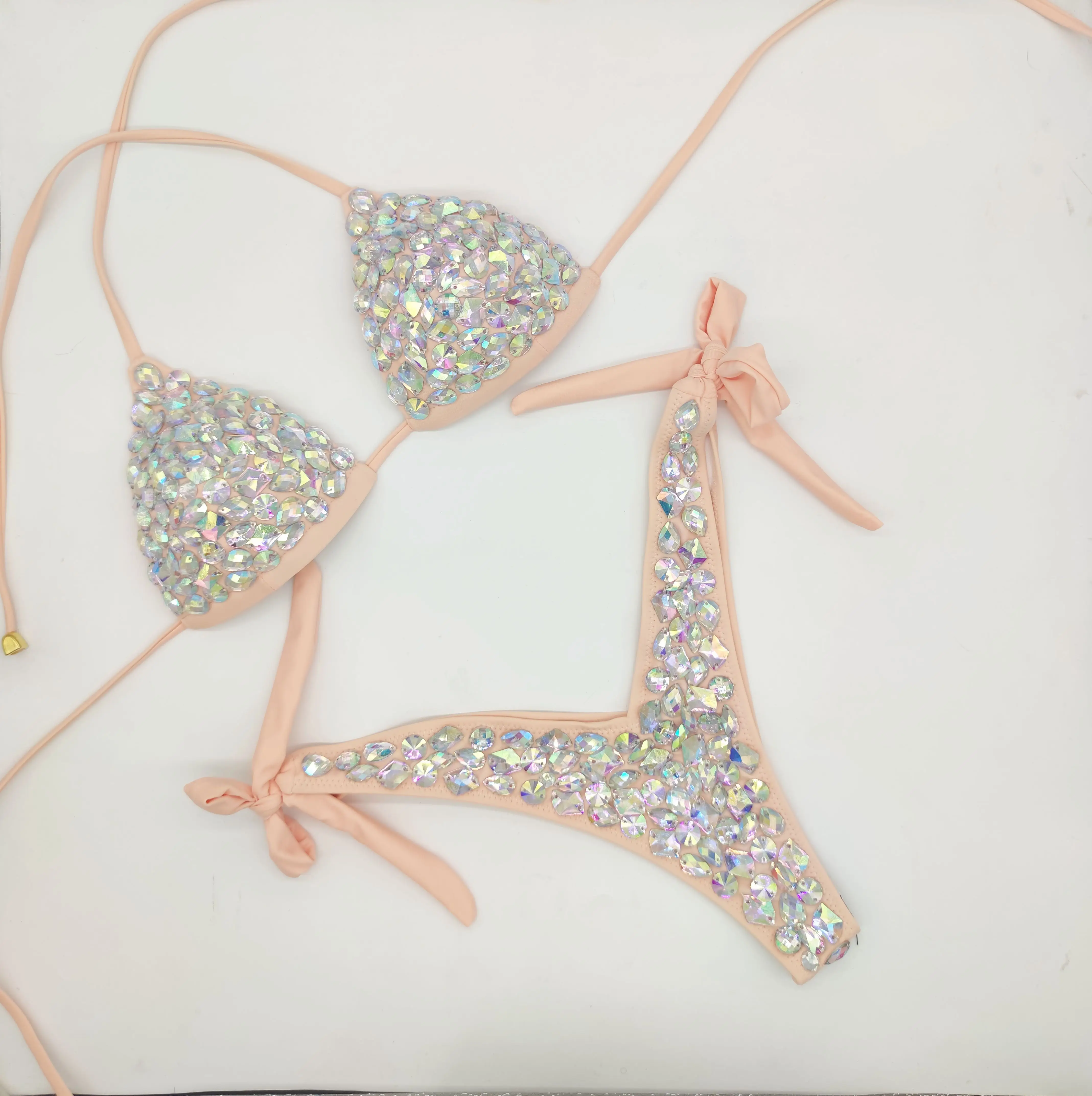 2020 venus vacation new diamond bikini set rhinestone swimwear crystal bathing suit sexy women biquini bling stones swimsuit