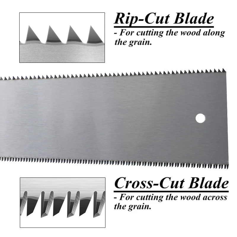 Ryoba Japanese Saw 3-Edge Tooth Pull Saws Flexible Flush Cut Hand Saw for Tenon Wood Fine Cutting Woodworking