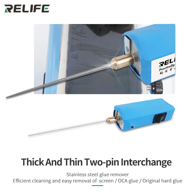 Relife Cola Removedor Furadeira Elétrica, Ajuste de Velocidade, Ferramenta Limpa, OCA Celular, Tela LCD, Adesivo, Luz Fria, Ferramenta Clara, RL-056A