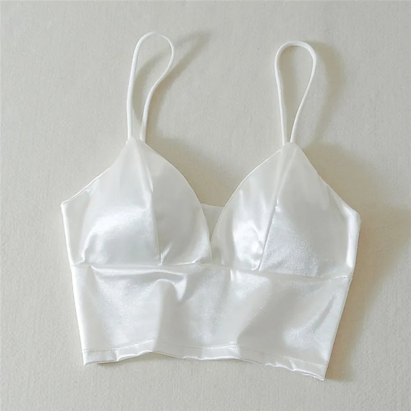 Fashion Women Tops Tube Chest Wrap Bandeau Underwear Black White Strap Tank Sexy Lingerie Crop Top Summer Sleeveless Blouse 2022 image 4