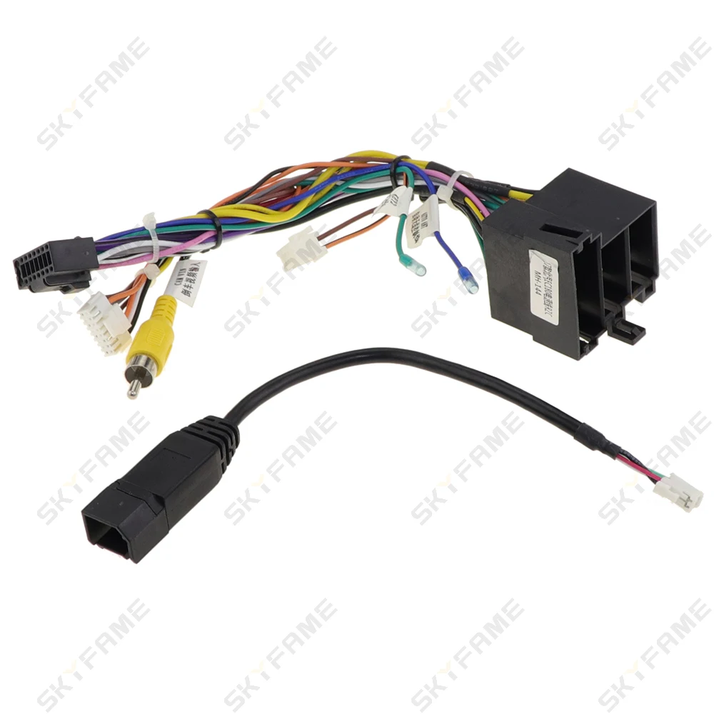 SKYFAME سيارة 16pin الأسلاك تسخير محول Canbus صندوق فك أندرويد راديو كابل الطاقة ل BEIQI BAIC EC180 EC200 BAIC-RZ-07