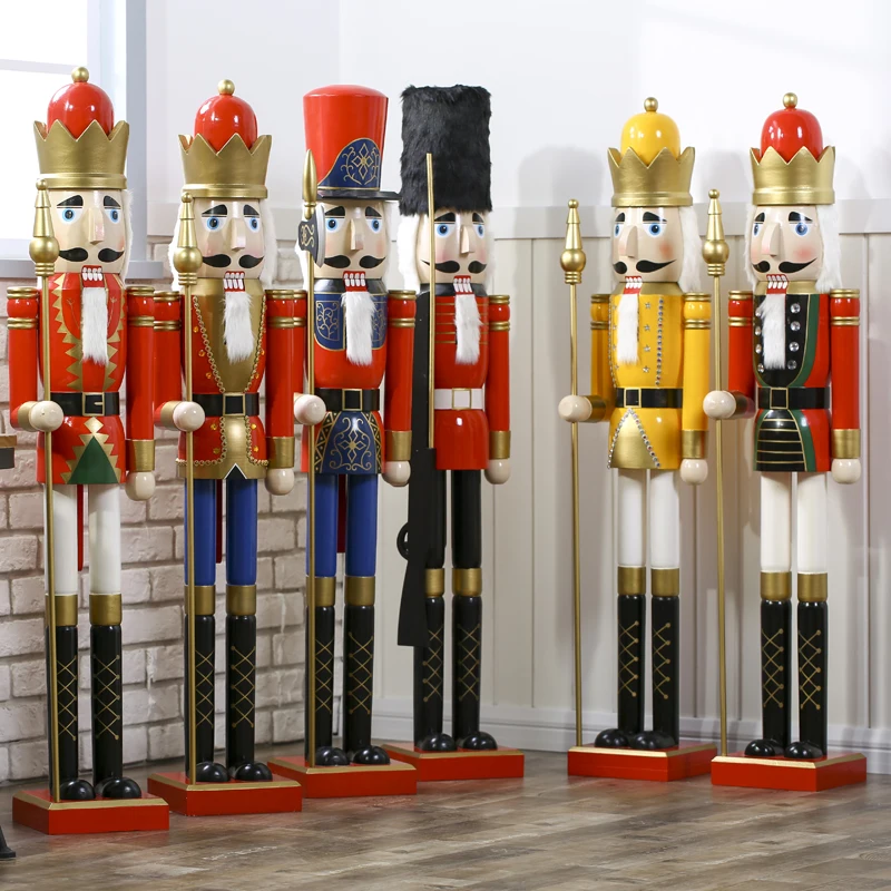 120 cm nutcracker puppet soldiers decoration to the hotel coffee shop furnishing articles furnishing articles Nordic household g