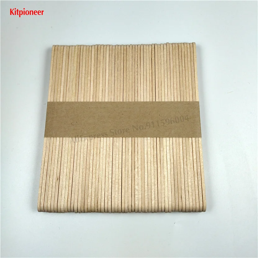 100 szt. Patyczki do lodów drzewnych naturalnie drewniane drewno Pop DIY mrożone patyczki do lodów cukierniczych Popsicle akcesoria