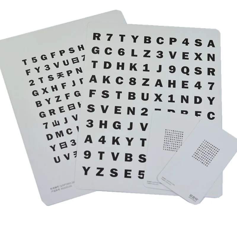 4Pcs Vision Training Letter Card Children Prevention Myopia