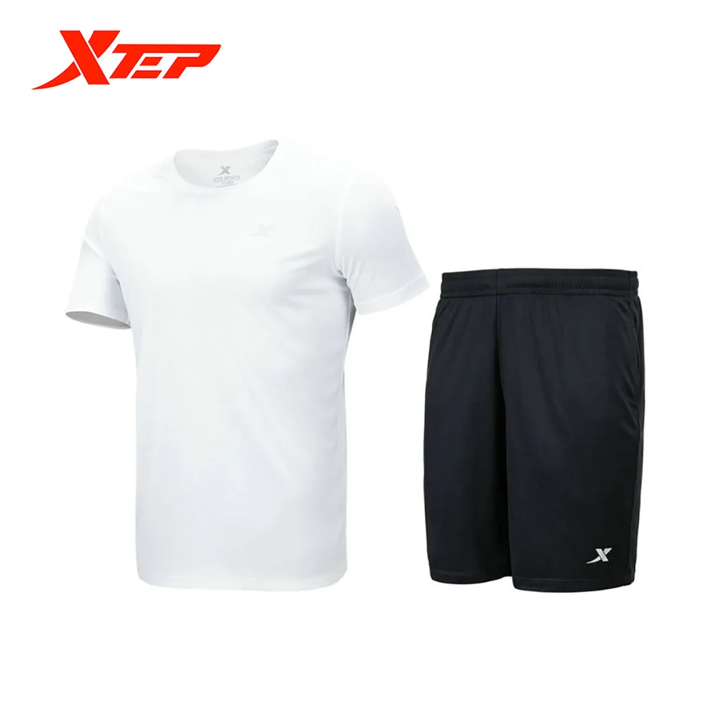 Xtep Summer Sports Set Men\'s Basketball Running Short And T-Shirt  Fitness Quick-drying Comfortable Sportswear 879229410252