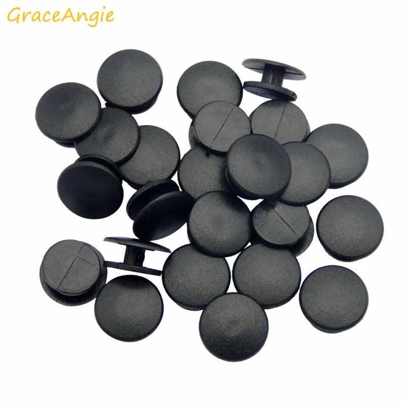 50pcs Wholeslae Plastic Buttons Black Ornaments For DIY Shoes Charms Kids Summer Accessories Lightweight Buckles  Black Buckle