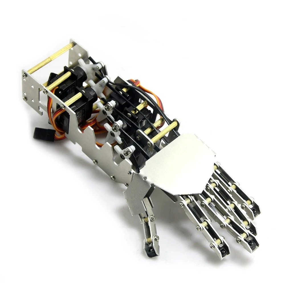 5 DOF Robotic Hand Humanoid Five Fingers Metal Manipulator Arm Left/Right Hand with Servos for Arduino Robot Programmable Robot