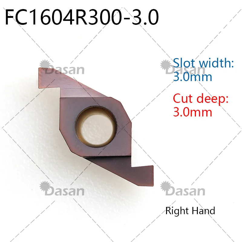 

10PCS FC1604R FC1604L FC1604R150 FC1604R200 FC1604R250 FC1604R300 Carbide Inserts ED Slot Face Groove Cutting Tool