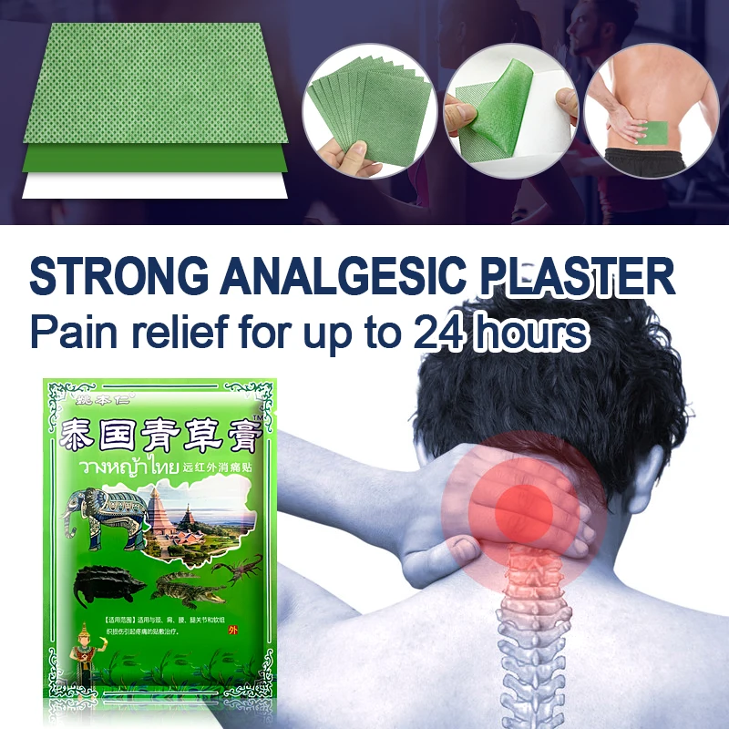 40pcs=5bags Thai Pain Relief Plaster Relieve Joint Pain Self-heating Patch Relieve Arthritic Back Neck Pain Herbal Plaster A797