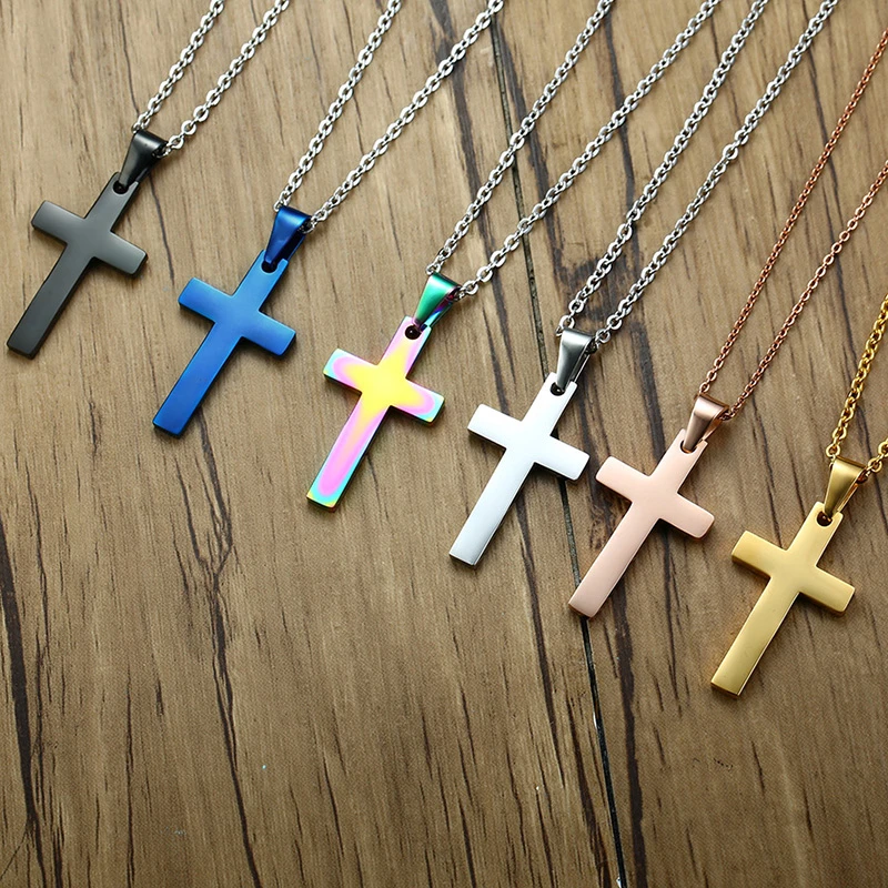 VNOX Classic Mens Cross Pendant Necklace 24\