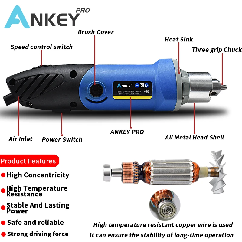 480W Mini Dremel Electric Drill Variable Speed Engraver Dremel Rotary Tool Machine For Carving Drilling Polishing Grinding Tool