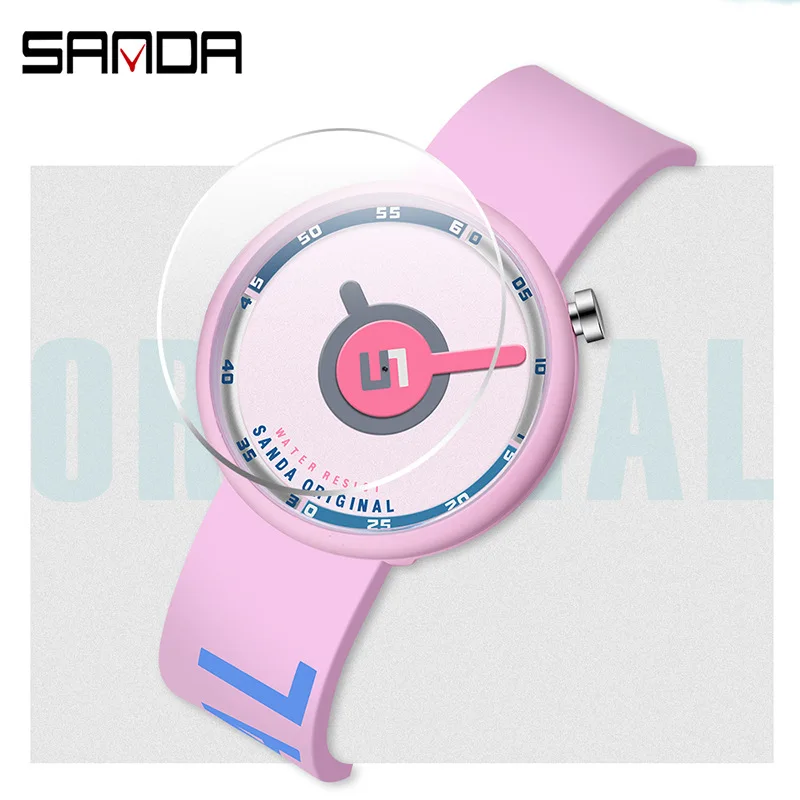 New Casual Men Quartz Wristwatch Fashion Simple Waterproof Male Female Students Watche Creative Detachable Silicone Strap Clock