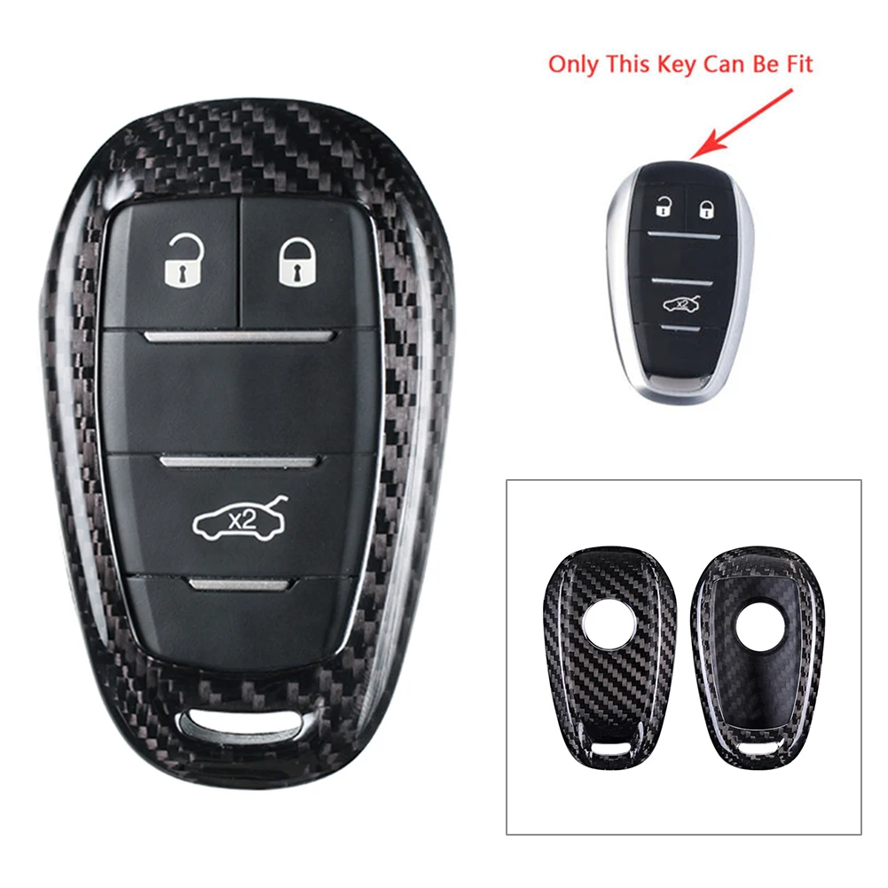 Für Alfa Romeo Giulia Stelvio Auto Auto Remote Key Shell Hülle Echt Glas Faser 1Pcs