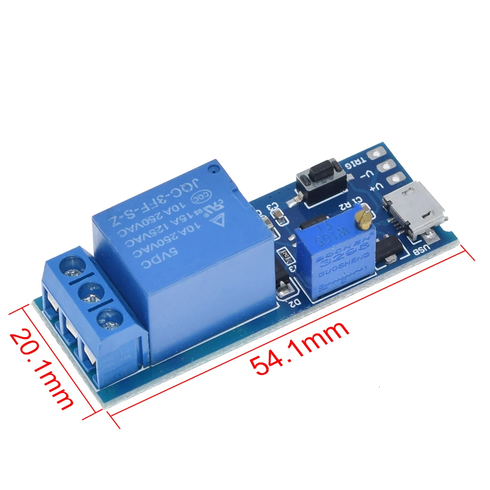 1/2/3PCS Smart Electronics 5V-30V Micro USB Power Einstellbare Verzögerung Relais Timer control Modul Trigger Verzögerung Schalter – Detail 5