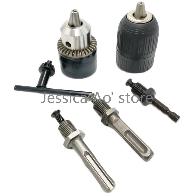 Tác Động Khoan Búa Điện Adapter Máy Khoan Điện Chuck Đầu Tròn Vuông Chuôi Lục Giác Điện Cờ Lê Đầu Chuyển Đổi
