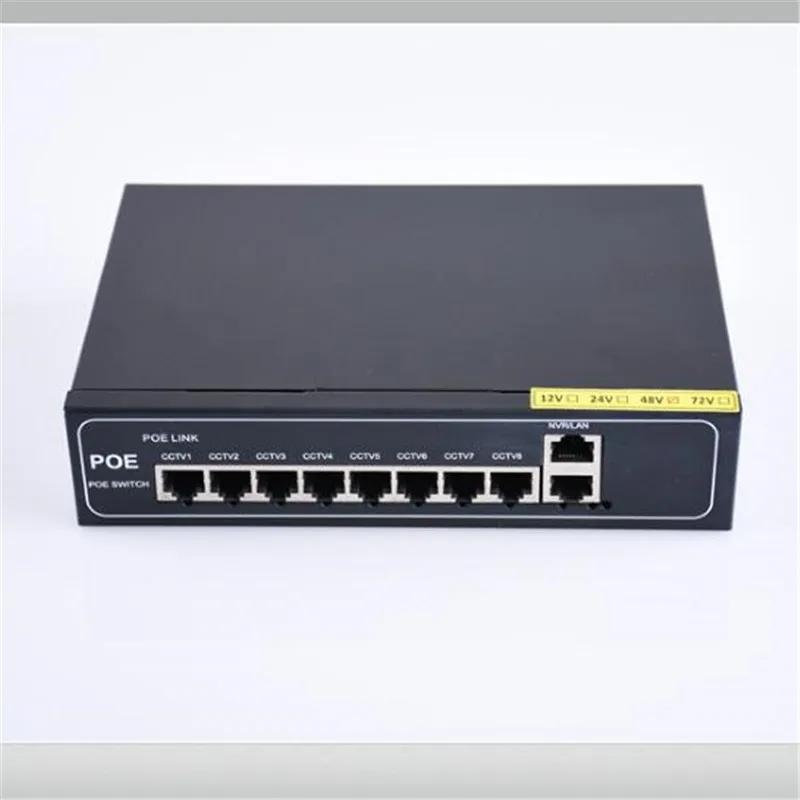 

ANDDEAR -48 v 8 port gigabit unmanaged poe switch 8*100/1000 mbps POE poort; 2*100/1000 mbps UP Link poort; 1*100/1000 mbps