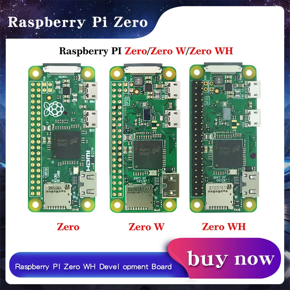 

Raspberry Pi ZERO 2W / ZERO W / ZERO WH WIFI bluetooth board with 1GHz CPU 512MB RAM Raspberry Pi ZERO version 1.3 RPI59