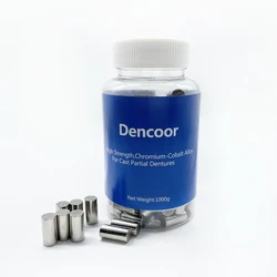 Marco de dentadura parcial de 1000g, aleación Dental de cromo y cobalto fundido, Metal co-cr de alta resistencia